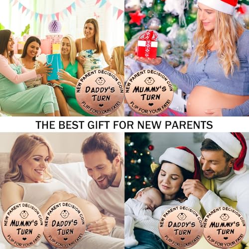 Image of Funny Baby Gift New Parents Decision Gift,Pregnancy Gifts New Dad Mom Gifts,New Parents Gifts for Couples Halloween Thanksgiving for First Time to be Moms Dads Daddy Mummy Double Sided