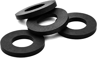 5/8" ID x 1-1/4" OD x 1/16" Oil Resistant Nitrile Rubber Flat Washers for Equipment Mounting, 10 Pack