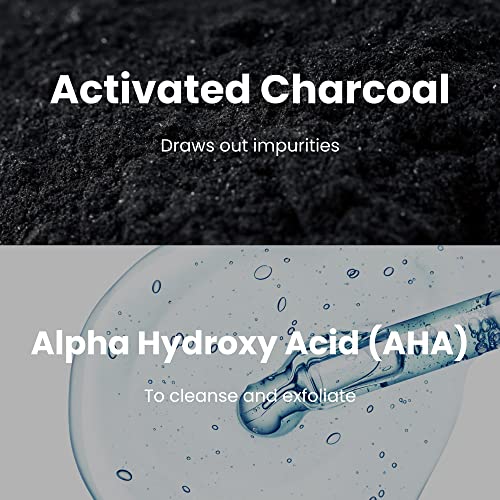 BLAQ Activated Charcoal Face Wipes - Dual Sided Charcoal Facial Cleansing Cloths - Makeup Remover, Exfoliating AHA boosted, Pore Cleansing for Acne Prone Skin - Travel Size Face Wash Cloth - 25 pcs - Image 6