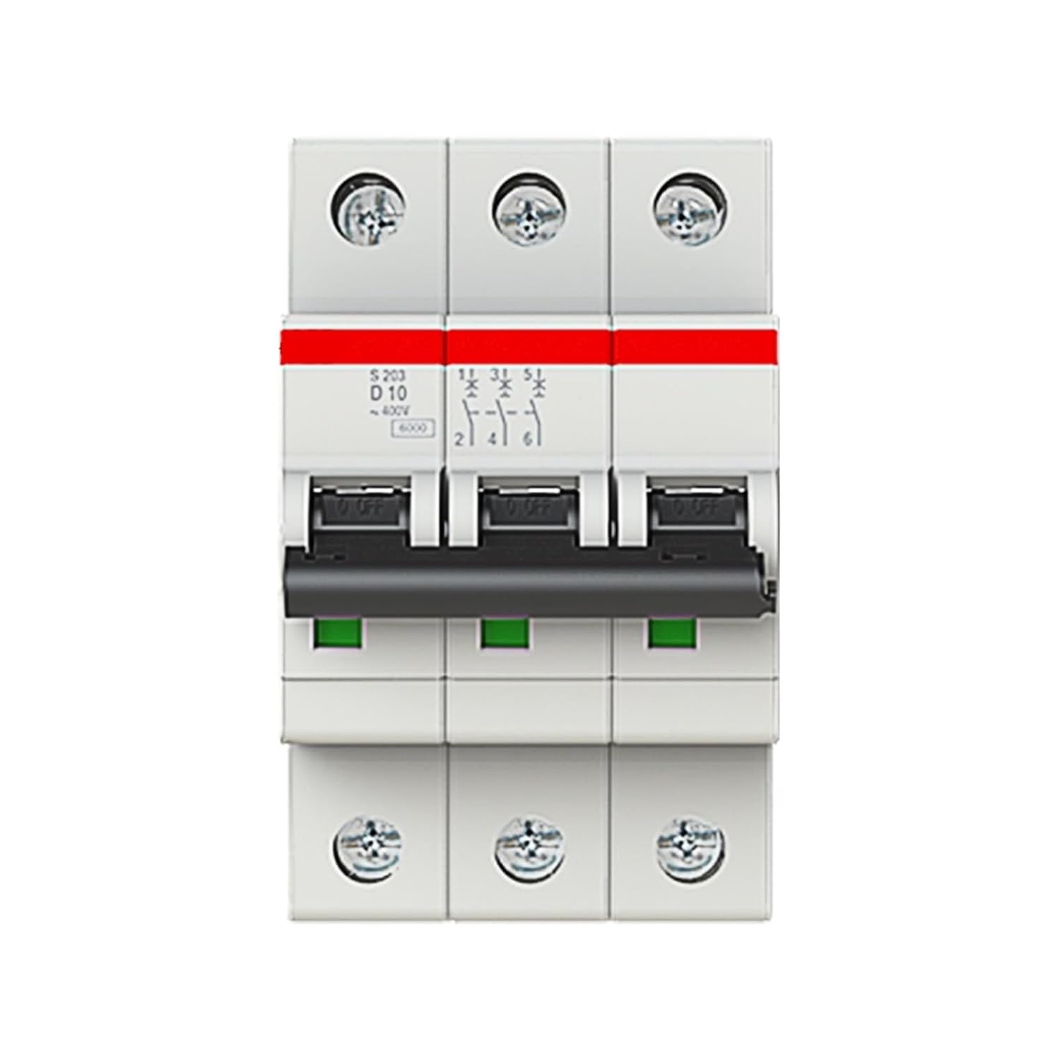 10113751 S203-D10 2CDS253001R0101 Miniature Circuit Breaker - 3P - D - 10 A