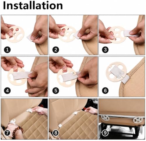Image of Foam Car Seat Cushion Cover, Convertible Back Seat Extender & Travel Bed, Quilted Padded Seat Protector, Universal Fit for Most Cars, Non-Slip Seat Cushion (1Pcs Beige Cover)