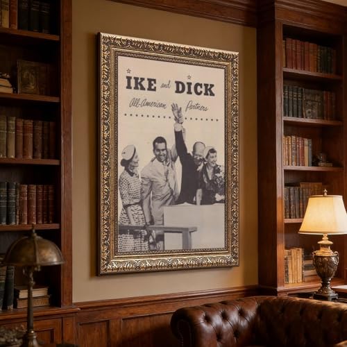 Poster Eisenhower Nixon Toile Vintage Salon et Bureau Style Retro - 3