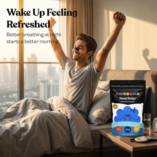 Image of AWESOME Nasal Strips for Snoring Relief & Easy Breathing, 7 Count