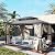 VONZOY 12'x14' Gazebo Outdoor Aluminum Frame, Polycarbonate Combined Hardtop Double Roof and Curtains & Netting for Patios,Deck,Backyard, and Lawns, Beige