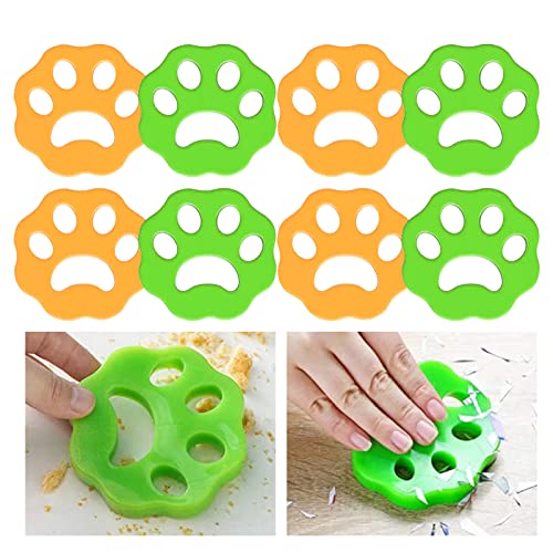 Azusumi Removedor de pelos de animais de estimação, 8 peças, apanhador de fiapos em forma de flor de