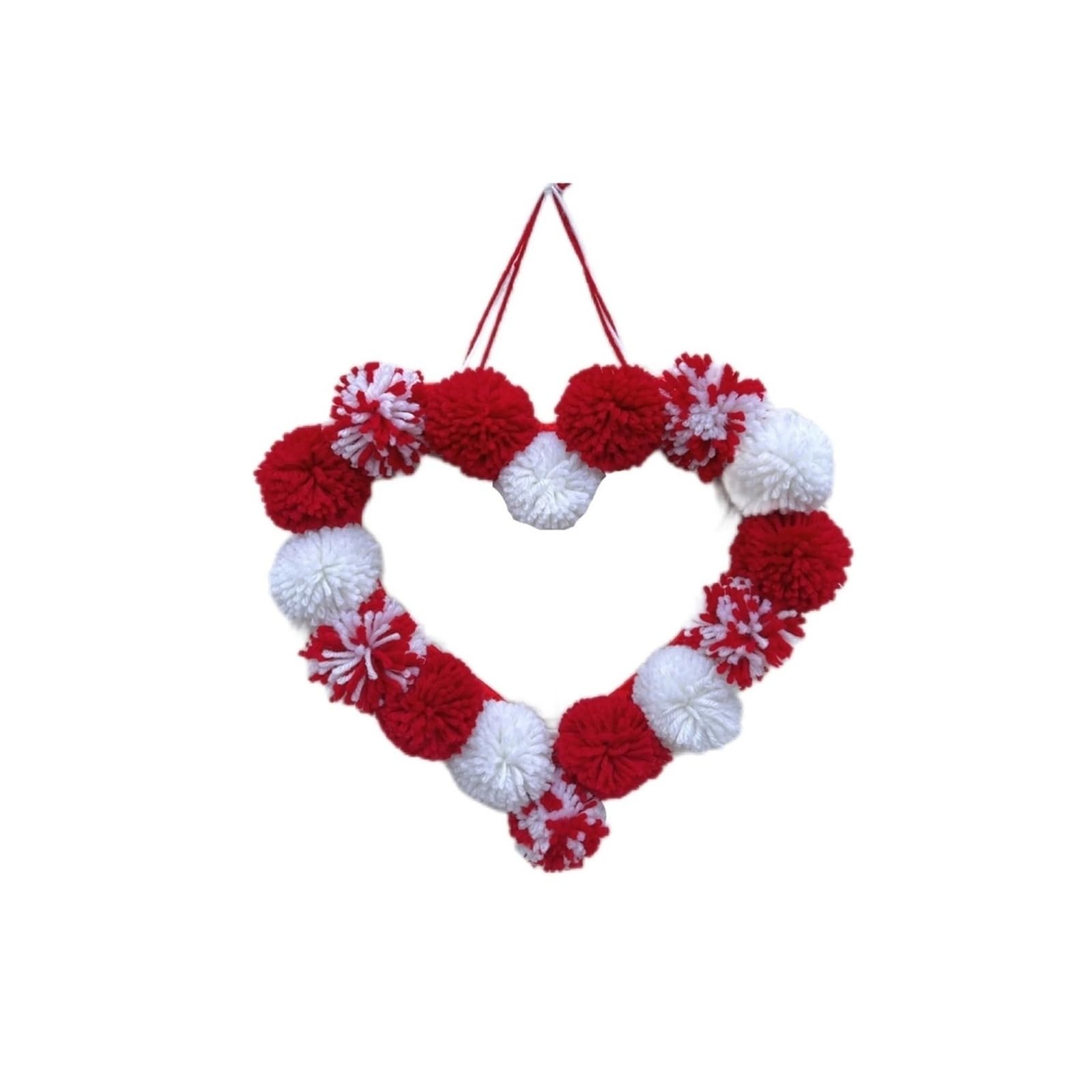 Couronne de Boules de Cheveux Premium : Décoration Spéciale Saint-Valentin et Maison