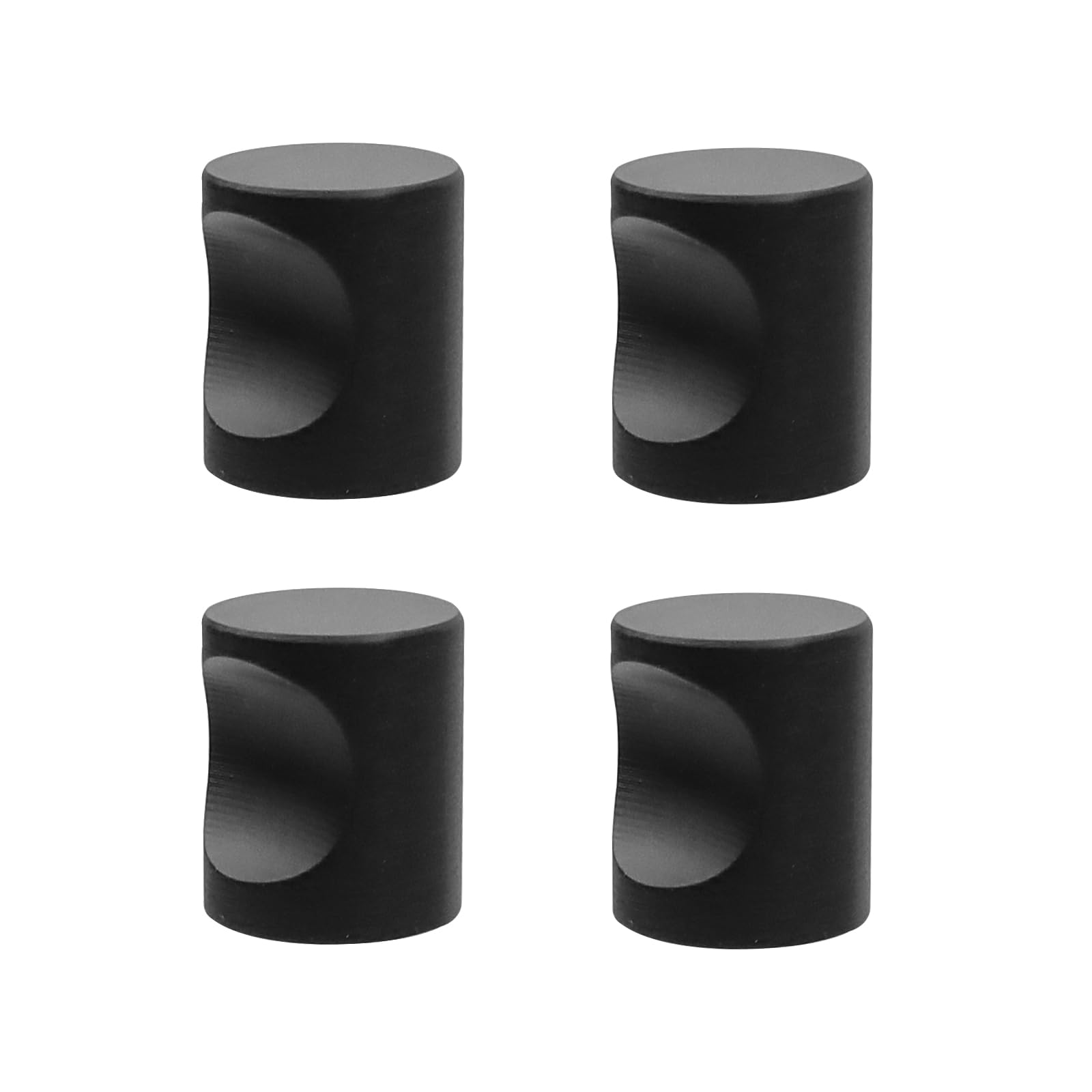 Boutons de meuble cylindriques en laiton noir Coshar avec tirette intégrée pour finition luxe