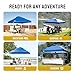 CROWN SHADES 10x10 Pop Up Canopy - Beach Tent with One Push Setup - Easy Outdoor Sun Shade for Events, Parties, Camping - Gazebo with STO-N-Go Cover Bag, Silver Coated Top, Blue