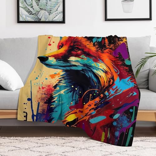 Couverture polaire renard, une idée cadeau douce et utile pour la maison - 3