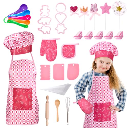 Reviews de Juego de pastelitos disponible en línea para comprar. 43 RETOLIT Juego de Cocina y Horneado para Niños, 38PCS Juguete de Repostería para Niñas con Delantal/Gorro Chef/Accesorios Cocina/Decoraciones para Pastel, Regalo de Navidad...