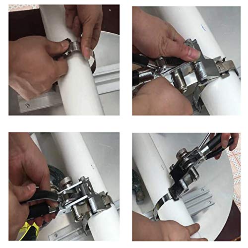 Votoer Banding Tools For Strapping Tensioner Stainless Steel Tensioner Tool Cable Ties Tension Cutting Fastening Hand Guided Banding Tool Strapping Gear Bander #TOP4