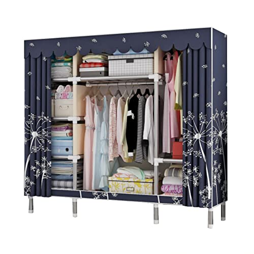 Armoire portable en toile et grand penderie pliable de rangement chambre