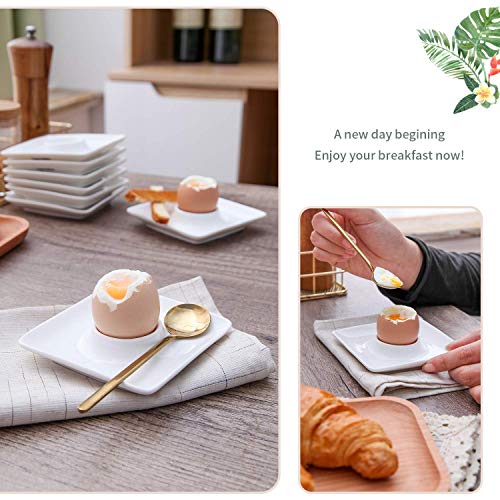 Tamaykim Soft Boiled Egg Cups, White Ceramic Egg Cup Plates, Plat Egg Holders For Breakfast And Brunch, Sot Of 8 #TOP4