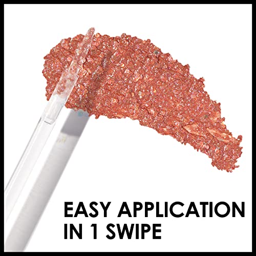 Focallure Glittering Liquid Eyeshadow, High-Impact, Long Lasting, Quick-Drying, Crease Resistant, Precision Applicator Included, 04 Rose Gold Diamondz #TOP6