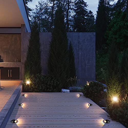 Well Lights Landscape Light Outdoor In Ground Lights Low Voltage Led 2W Ac/Dc 12V 24V Warm White Waterproof Ip67 Aluminium Single Side Lighting For Garden,Yard, Driveway Fence Deck 2Pack #TOP6