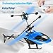 PTGHT Gesture Sensing Indoor Flying Helicopter Toys, Remote-Controlled Helicopter Children's Toys with LED Lights, Birthday Gifts for Boys and Girls (Blue)