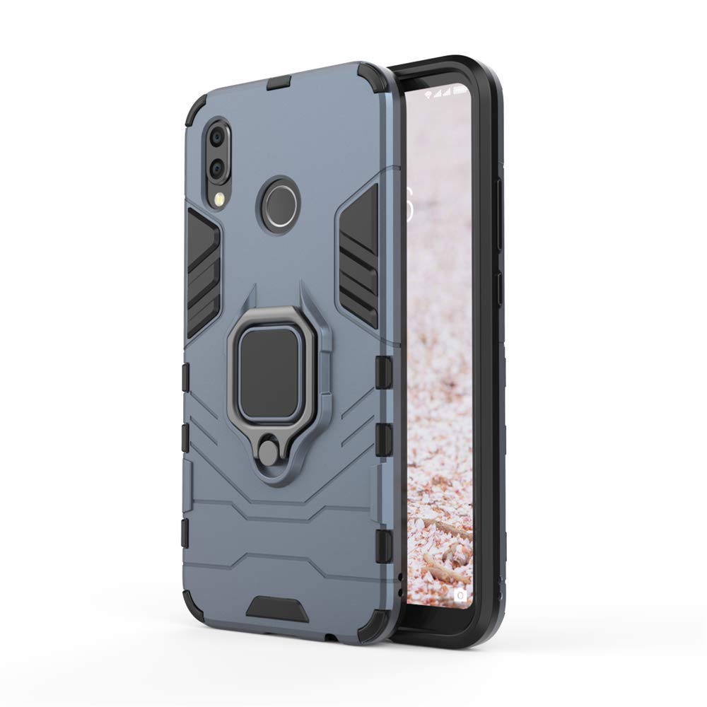 CHcase Huawei P40 Pro Funda, Anillo Metálico Sujeción Soporte Antichoque Rígido Caja (Funciona con el Montaje de Coche Magnético) Doble Capa Sólido Case Carcasa para Huawei P40 Pro -Black Plus Gray — view 41