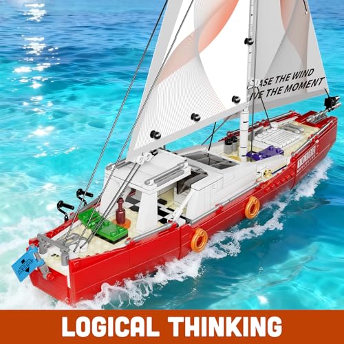 Mould King Modern Sailboat Building Kits, Ocean Explorer Boat Model, House Decor Gift for 14+ Years Old and Adult by Mould King - Image 6