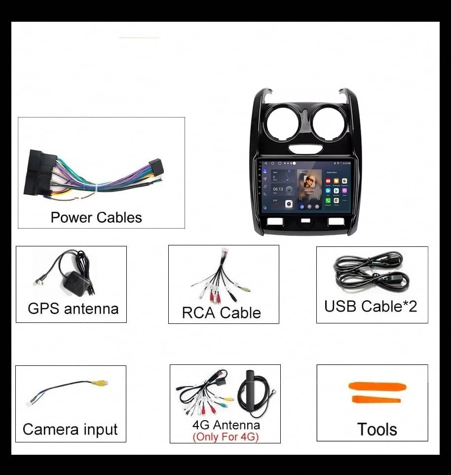 GPS navigation voiture Renault Duster, alerte vitesse et guidage vocal