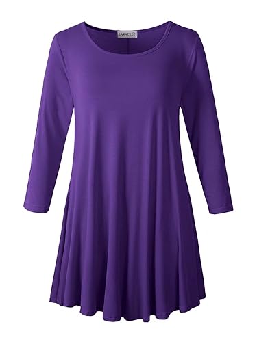 LARACE 3/4 Sleeve Shirts for Women Plus Size Tunic Dressy