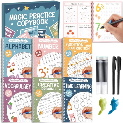 Carnet d'exercices réutilisables rainurés pour enfants, un cadeau éducatif utile