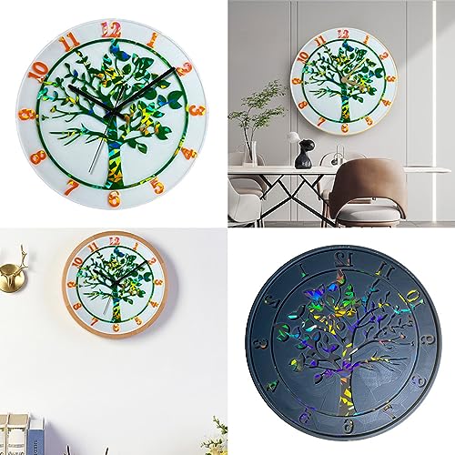 DRAGONRUN Clock Silicone Mold Resin Clock Ornament Mold Clock Silicone Molds Home Decors