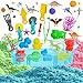 AGENTLAN Dino & Ocean Sensory bin, Dino & Ocean Sensory Toys with Play Sand for Toddlers Boys and Girls,Kids Toys Gift Sand Box for Age 3 4 5 6 7 8
