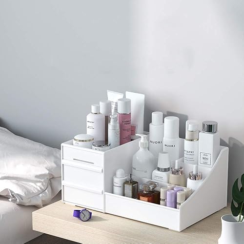 Miniatura 9 de SITAKE Caja de almacenamiento organizadora de maquillaje, pequeño organizador de cosméticos para cuidado de la piel, cremas, lápiz labial, tónicos y