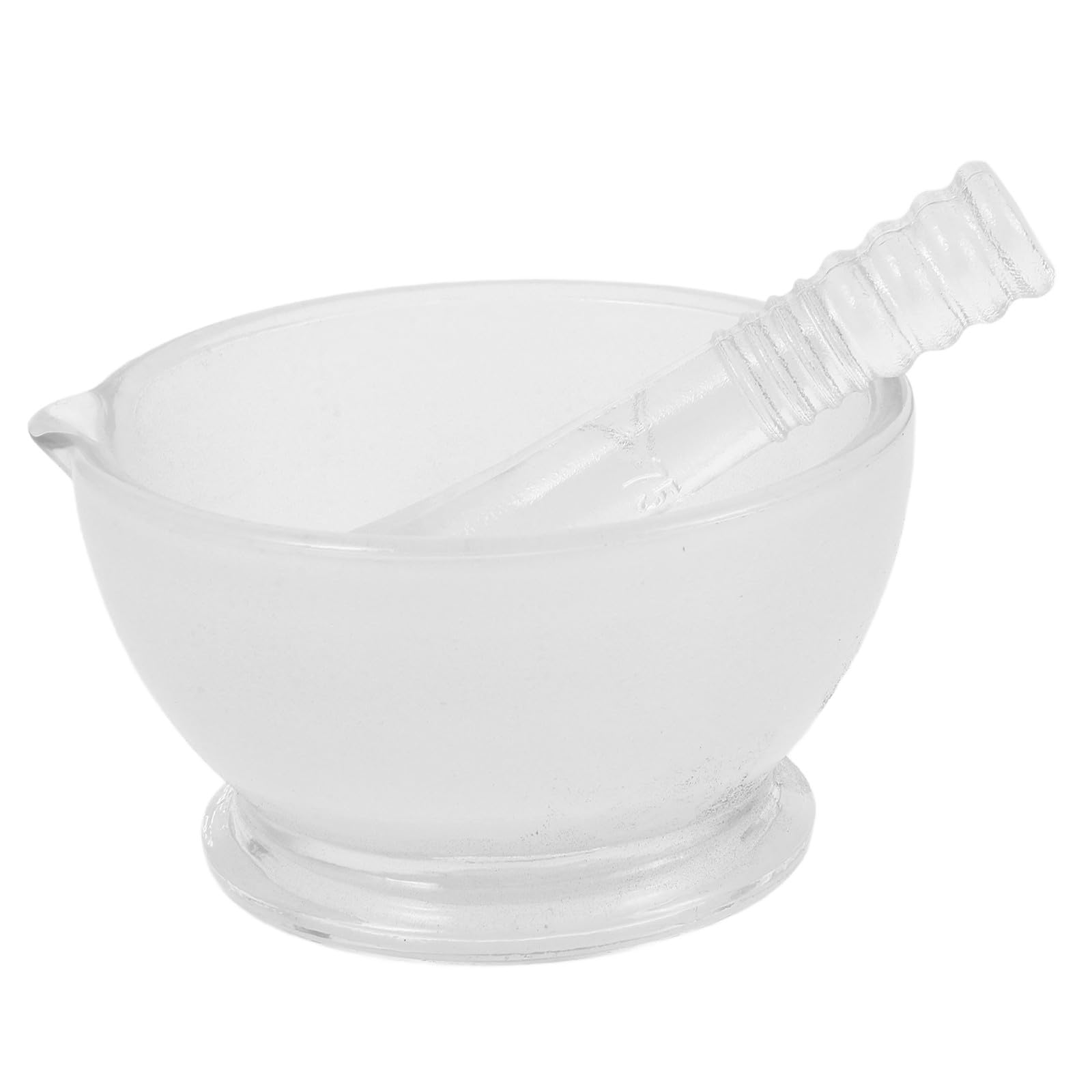 Mortero de vidrio para cocina y laboratorio con vaso de 75ml 8