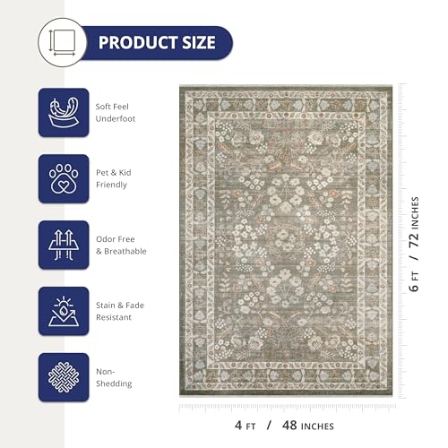 Tapete Oriental Vintage Abani Rectangular 4x6.5 Pies miniatura 2