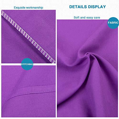 FLXXIE Microfiber Pillow Cases Queen Size Set of 2, Soft Pillowcases with Envelope Closure, Wrinkle Resistant Pillow Covers, 20x30, Purple