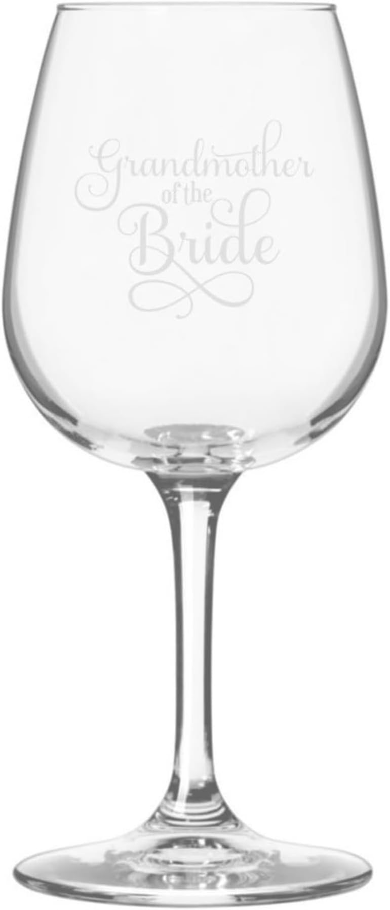 Etched Laser Art Grandmother Of The Bride Samantha Font Wedding Party Themed 12.75oz All Purpose Wine Glass