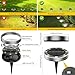 inkgear 6 Pack Solar Ground Lights Outdoor, 8 LED Mini Flat Solar Disk Lights, IP65 Waterproof Anti-Rust Disc Light, Landscape Lighting for Garden Pathway Yard Walkway Driveway Lawn,Cool White