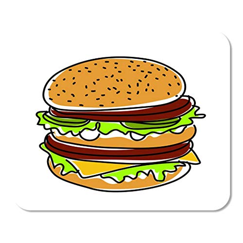 Preisvergleich Produktbild Mousepad Computer Notepad Büro Red Macdonald Hamburger Burger Amerikaner Schöne Rindfleisch Box Brot Home School Game Player Computer Worker Inch