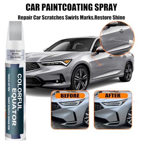Image of Lunar Silver Metallic(NH-830M) Touch Up Paint Compatible with Acura, Car Paint Pen Scratch Repair Two-In-One Touch Up Paint, Premium Car Scratch Remover for Deep Scratches