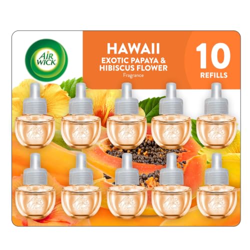 Image of Air Wick Plug in Scented Oil Refill, 10ct, Hawaii, Air Freshener, Eco Friendly, Essential Oils