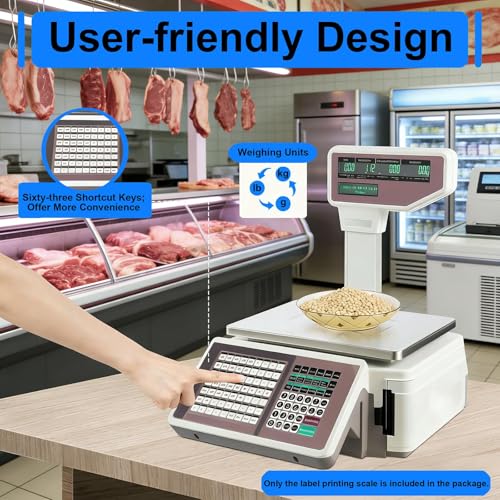 Báscula Comercial 30kg con Impresora y Conexión Ethernet miniatura 2