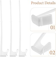 Vista 6 de Yardwe Soporte para poste de bandera de ventana de automóvil, 12 unidades, plástico de 17.3 in, estructura de clip de fácil instalación