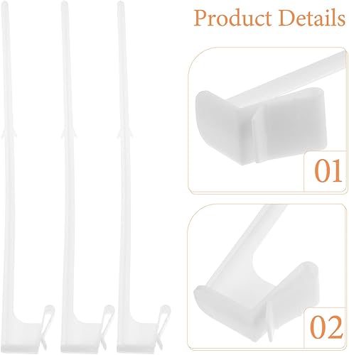 Miniatura 6 de Yardwe Soporte para poste de bandera de ventana de automóvil, 12 unidades, plástico de 17.3 in, estructura de clip de fácil instalación, para