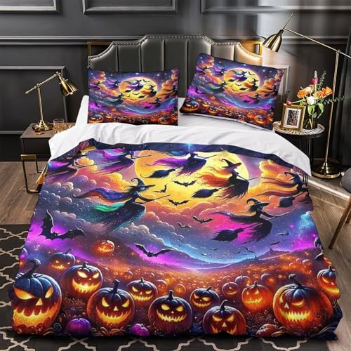 Housse de couette sorcière 3D pour transformer la chambre à Halloween - 4