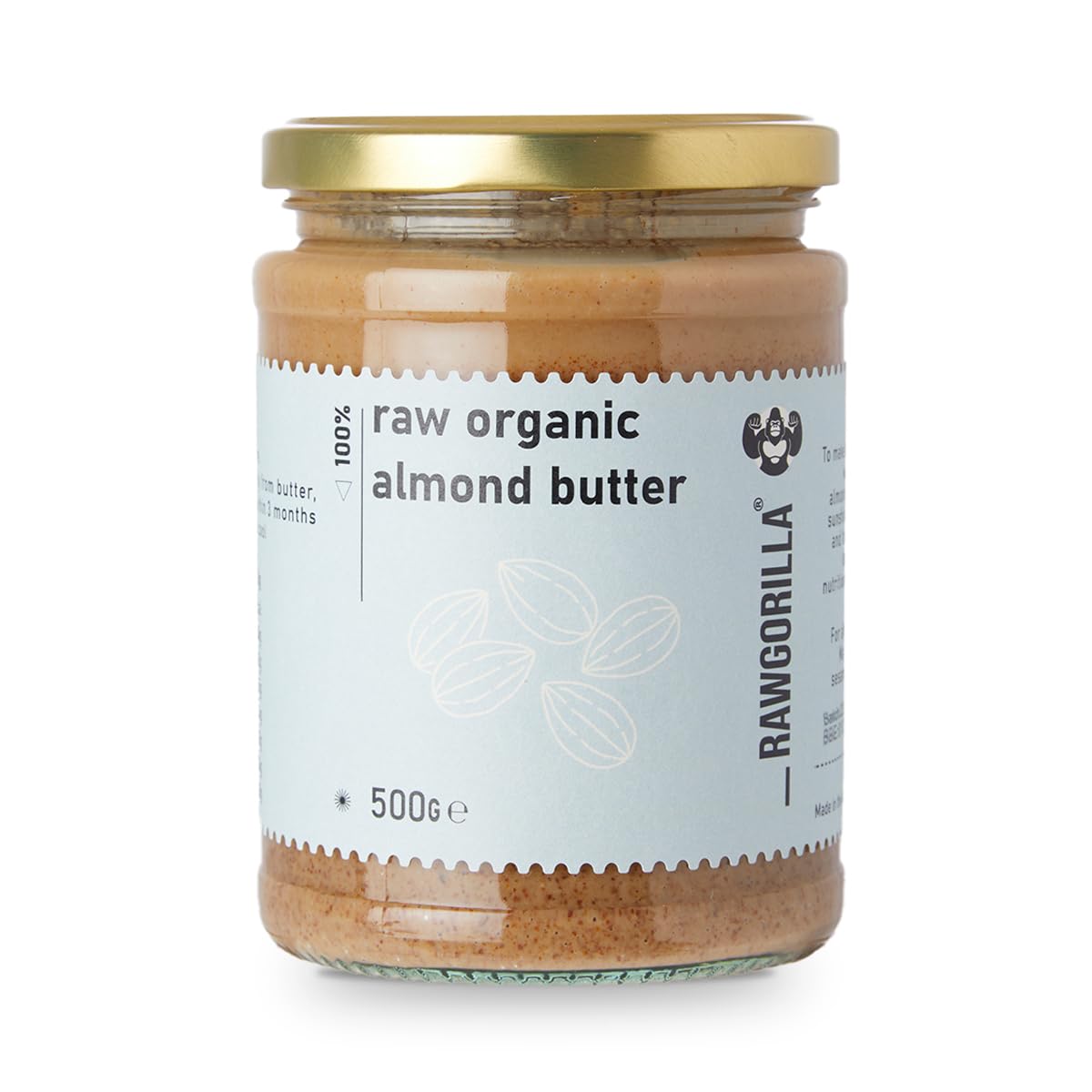 Raw Organic Almond Butter - RAWGORILLA 500g