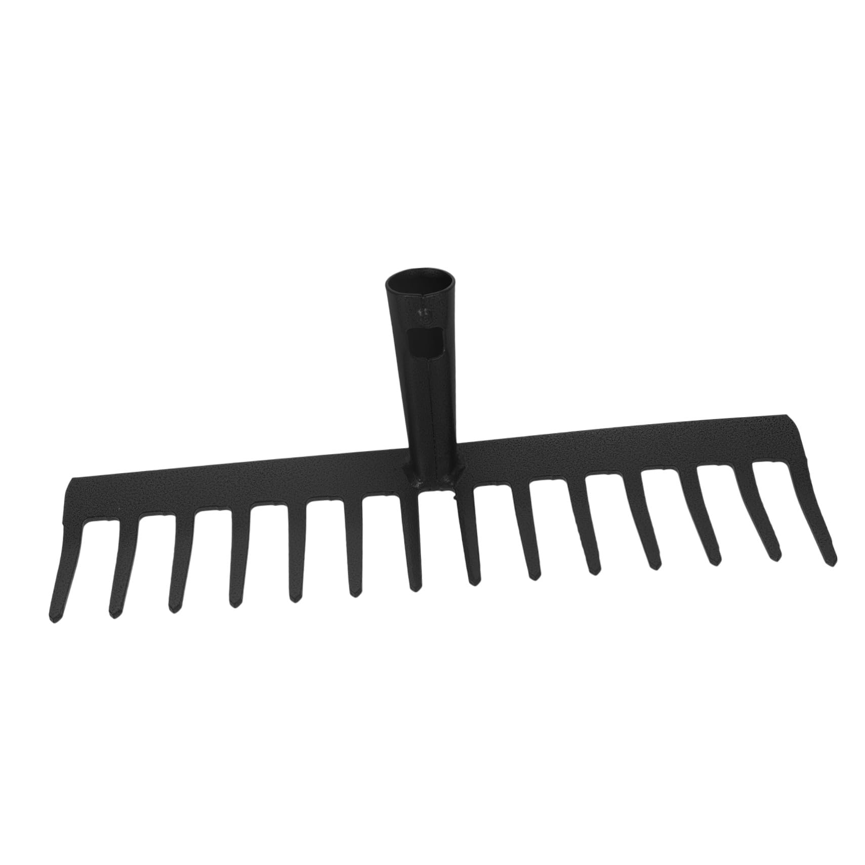 14-Zahn Gartenrechenkopf aus Kohlenstoffstahl Schwarz | Ersatzteil ohne Stiel, Robuste Struktur, zum Reinigen von Laub, für Gartenarbeiten Zufälliger Stil