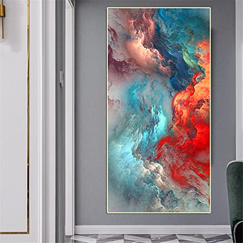 Kit Peinture Diamant 5D Nébuleuse Rouge 80x220cm Carré Rond
