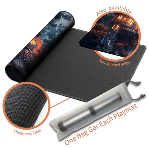 Brettspiel MTG Playmat + Freie wasserdichte Tasche, Genähte Kanten, Ideal Für Kartenspiel-Enthusiasten TCG Playmat Mouse Pad MTG Spielmatten Mit Zonen (Original Playmat) (MTG 30 (10),No Zone)