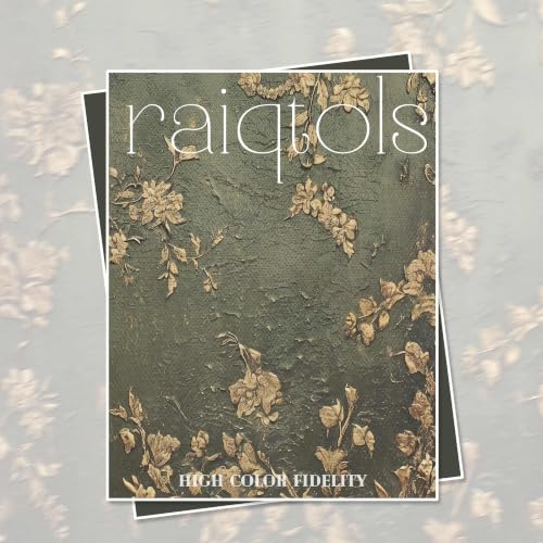 Gold Framed Canvas Wall Art Print, Vintage Dark Green Floral Picture Wall Decor, Maximalist Gold Leaf Floral Canvas Painting, Cottagecore Farmhouse Flower Poster for Living Room Bedroom 8x10in by raiqtols - Used condition - Image 7