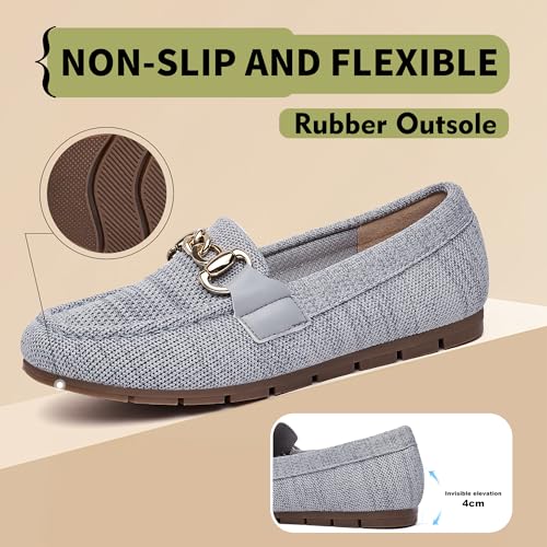Image of ABEJOJO Women's Loafer Shoes, Comfortable Slip on Casual Flat Penny Shoes for Walking, Driving, Dressy