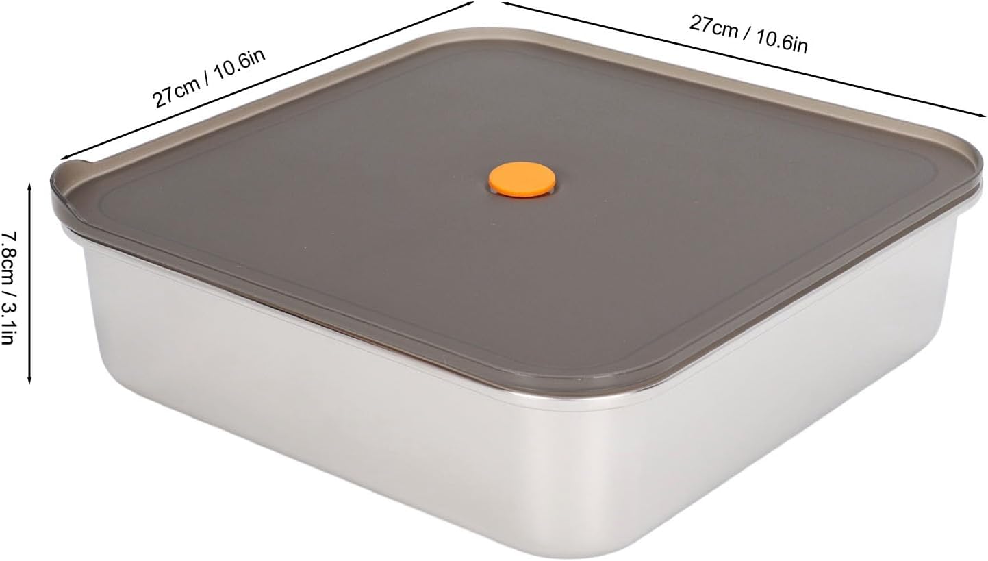 Alvinlite Food Storage Containers Stainless Steel Food Containers Food Storage Containers with Lids for Kitchen, Refrigerator Airtight Food Storage Containers(3700ML)