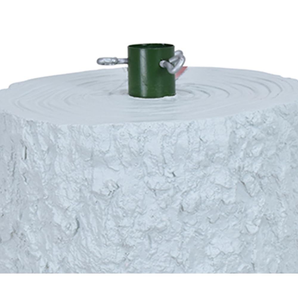 Supporto Piede per Albero di Natale Verde o innevato Tronco Bianco h 24 Base in vetroresina Supporto Realistico Elegante Albero Max Altezza cm 150/180