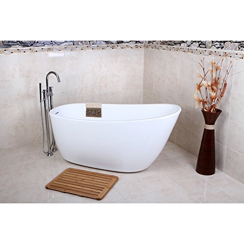 Kingston Brass Vtrs592928 59-Inch Contemporary Freestanding Acrylic Bathtub, White #TOP6