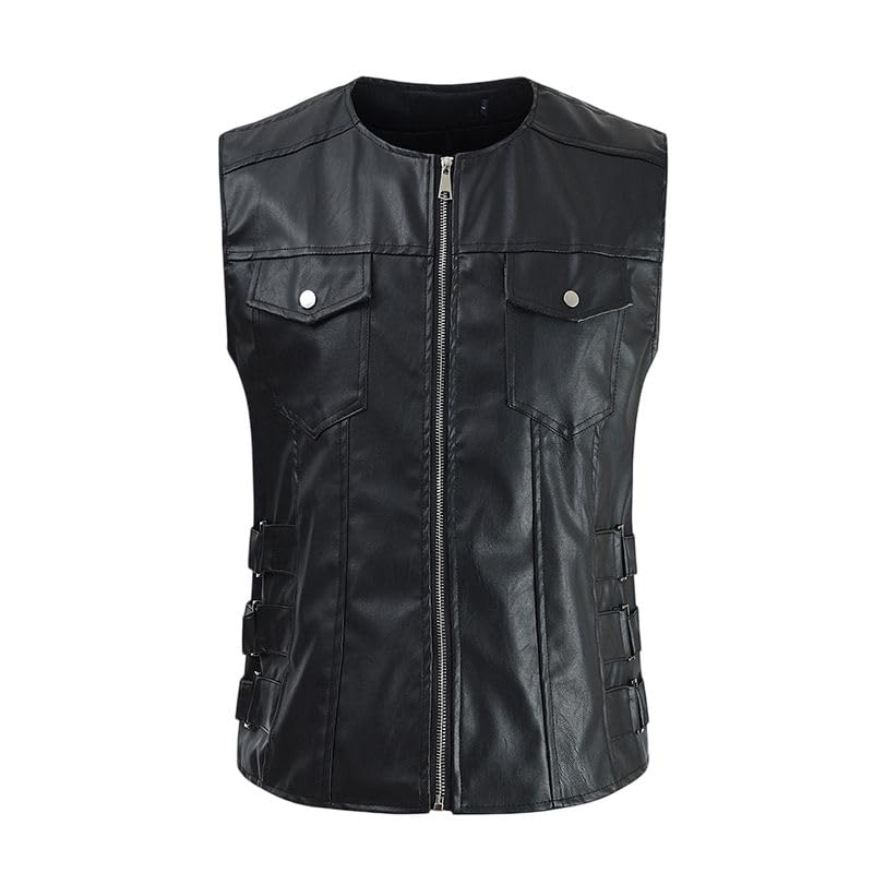 Chaleco ajustado de un solo pecho masculino para looks informales 4